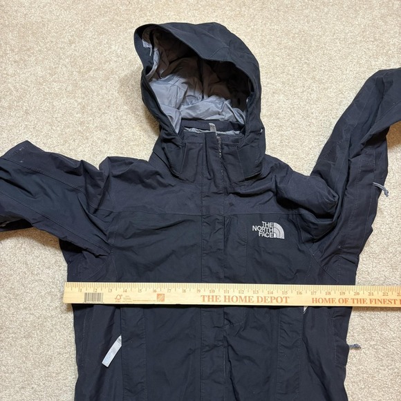 The North Face HyVent Jacket Womens Small Black Waterproof Hooded Ski Hiking - Picture 5 of 16